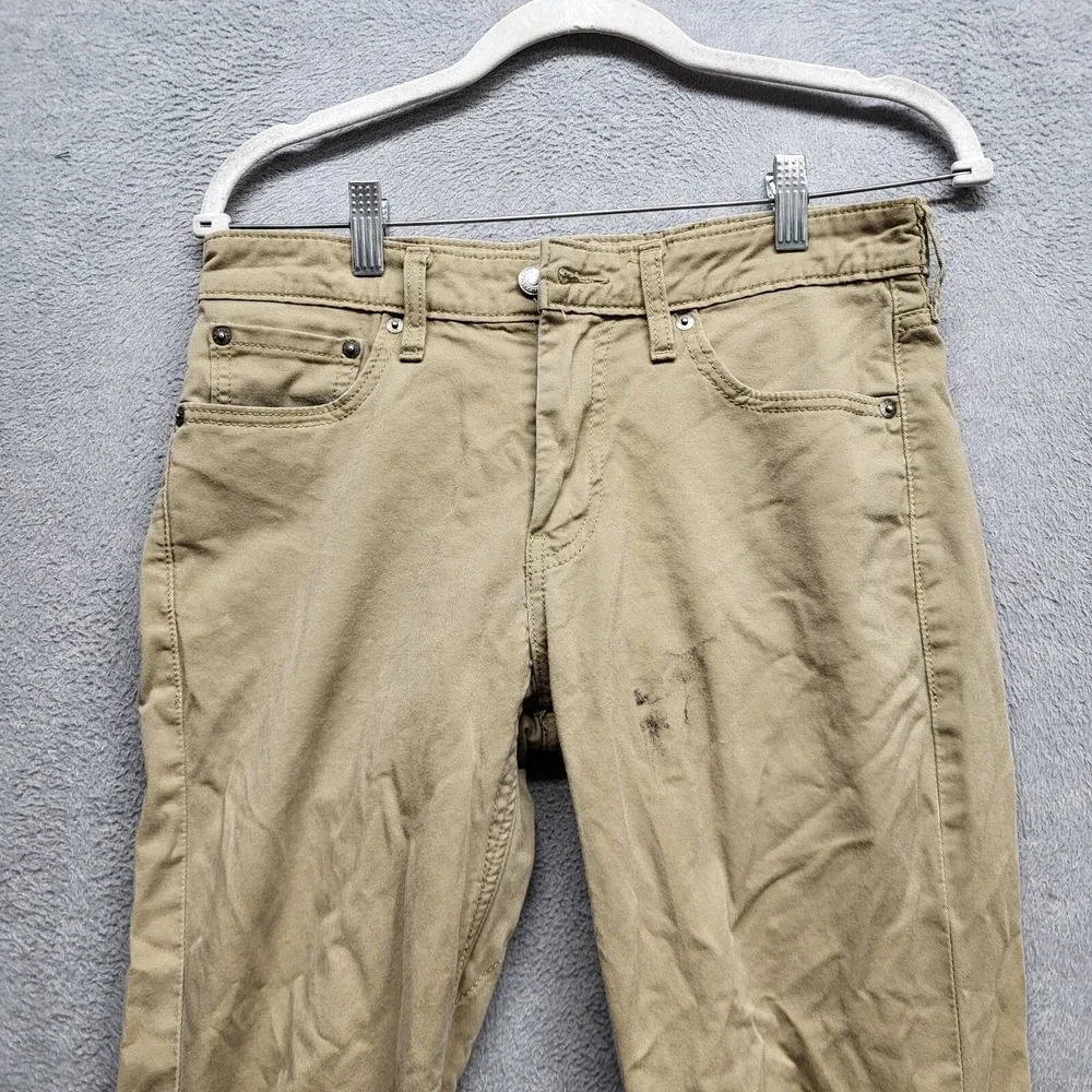 Levi's 511 Men Jeans 30x32 Beige Denim Slim Straight Pockets READ